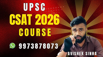 UPSC CSAT 2026 COMPLETE COURSE DETAIL | APTITUDE WITH AVISHEK SINHA | Enroll now for offers |