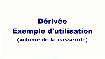 Dérivée - Exemple d
