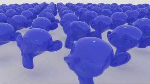 Animation Nodes - Grid Array - Nodding Suzanne