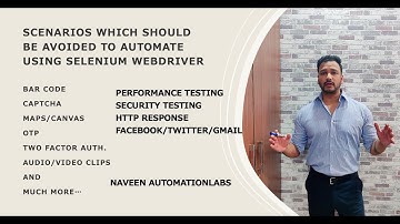 25 Scenarios should not be automated using Selenium WebDriver - By Naveen AutomationLabs