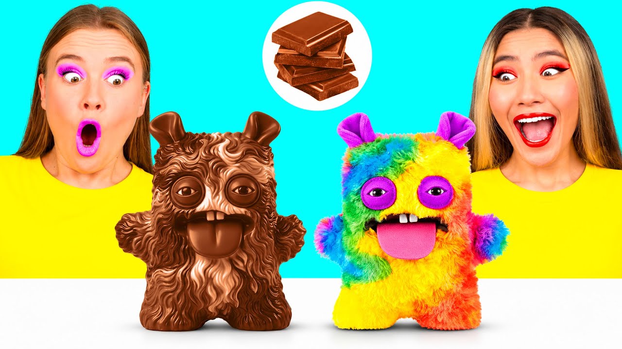 Real Food vs Chocolate Food Challenge | Funny Situations