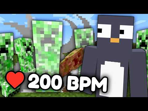 Minecraft, but if my Heart Rate goes up, 10 creepers spawn