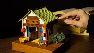 How to Make Miniature House with Cardboard | Diy Chinese Style House | Relaxing ASMR Tutorial