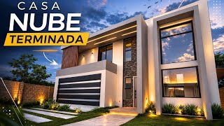 TERMINAMOS la construcción de ESTA CASA 🏡  con vista a un VOLCÁN 🌋  - Proyecto NUBE
