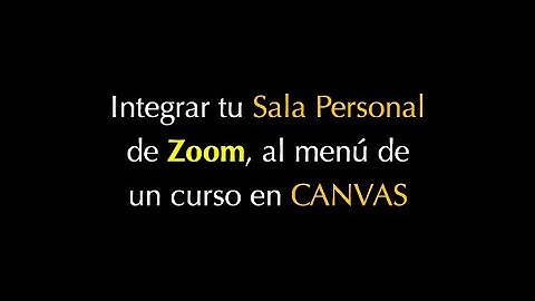 Zoom en el menú de un curso de Canvas