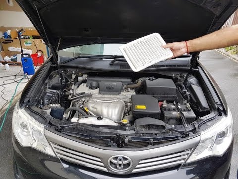 How to replace Toyota Camry Engine Air Filter  2012-2015