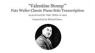 Miniatura de "Fats Waller Valentine Stomp Piano Solo Transcription"