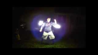 Friends with Fire Poi and Fire Hoops Performing to Pretty Lights