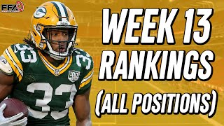 Week 13 Fantasy Football Rankings | Every Position | 2022 Fantasy Football Advice