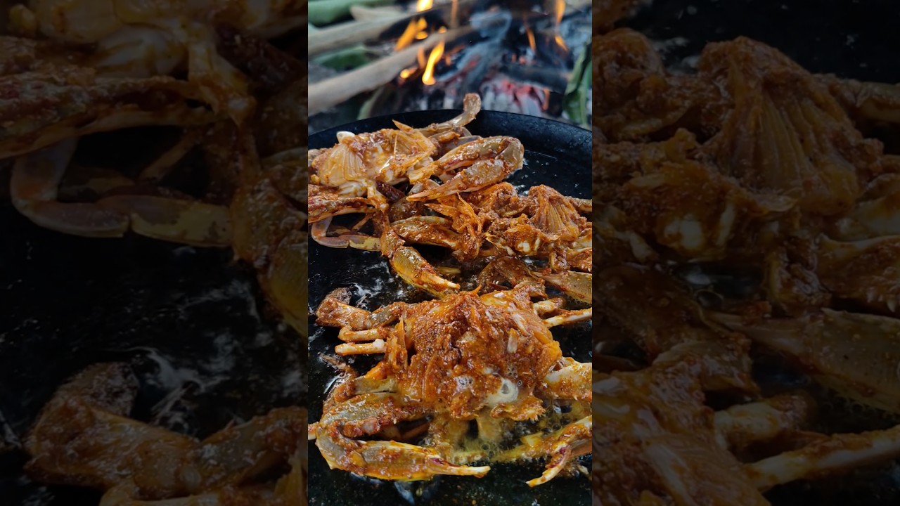 rani crab Banana leaf fry spicy 