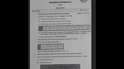 3rd Semester #Business Statistics #Previous year Question paper - July/Aug. 2021#OU