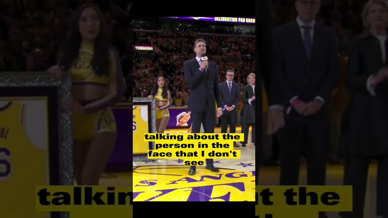 Pau Gasol jersey retirement message... 