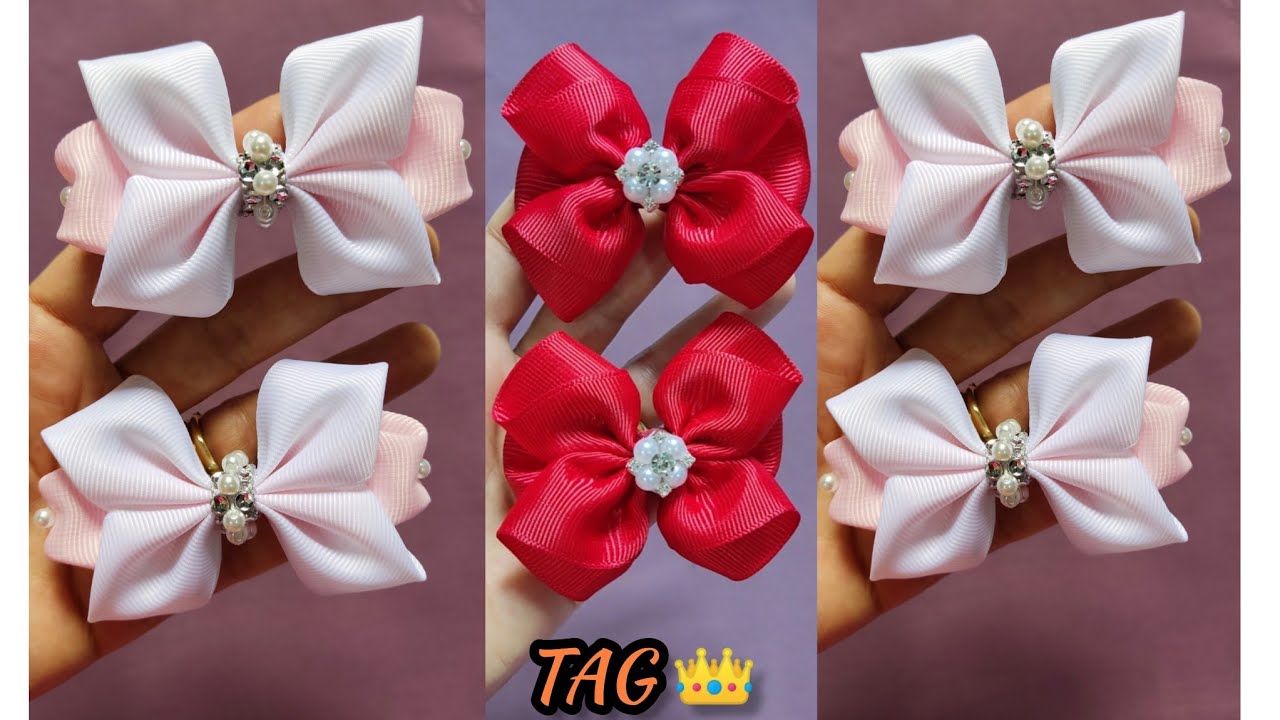 كلبسات آخر جمال و شياكة 🎀 ممكن تعمليها في أقل وقت 🥰 بطريقة مفيش أسهل منها #توك شعر للمدرسة #handmade