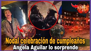 This is how Christian Nodal's birthday party went! Angela Aguilar surprised him and they sang tog...