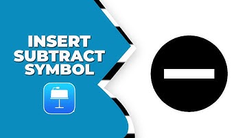 How to insert subtract symbol in Apple Keynote