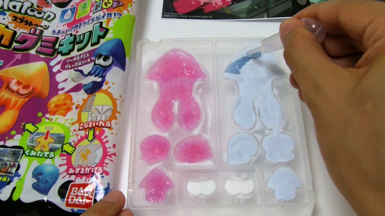DIY Japanese Candy #150 Splatoon Squid Gummy Making Kit