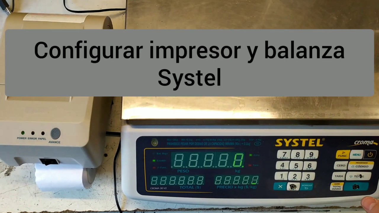 Configurar impresor y balanza SYSTEL - YouTube