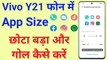 Vivo Y21 Desktop Icon Size Setting | Vivo Y21 App Size Kaise Badhaye | How To App Size Vivo Y21