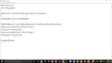 StringBuffer methods