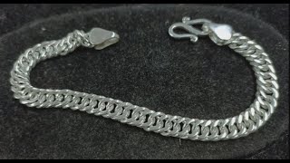 HOW TO MAKE DOUBLE CURB LINK SILVER BRACELET