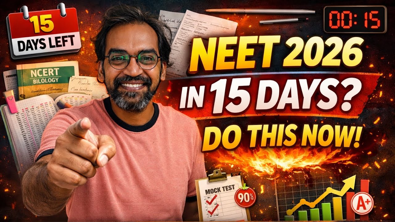 Last 15 Days Strategy for NEET 2026 | Don’t Miss These Important Steps ...