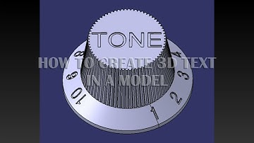 HOW TO CREATE 3D TEXT IN MODEL Catia V5 