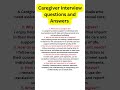 Caregiver Interview questions and Answers | How to PASS your Caregiver Interview