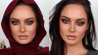 Eid Makeup Look: Heavy Glam with Bronze Eyeshadow + 2 Lipstick Options