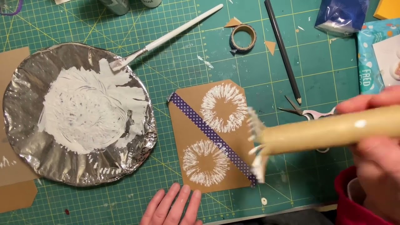 WIP #3 creating Prompt11 of Dephemerember. Handmade Stamp/Jumbo Tag