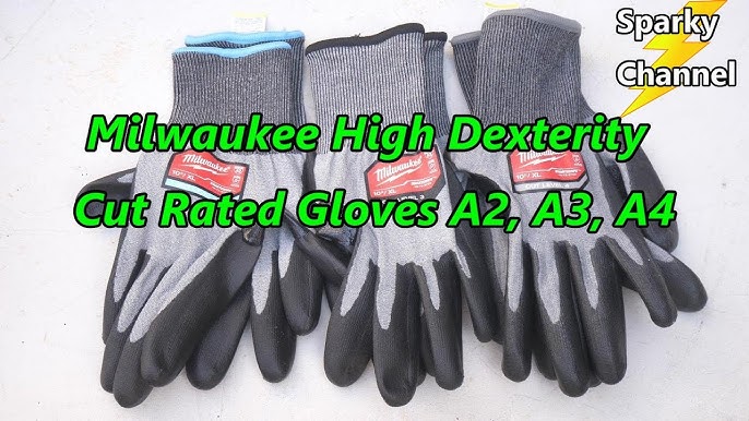 Milwaukee Large Gray Nitrile Level 5 Cut Resistant Dipped Work Gloves  48-22-8952 - The Home Depot