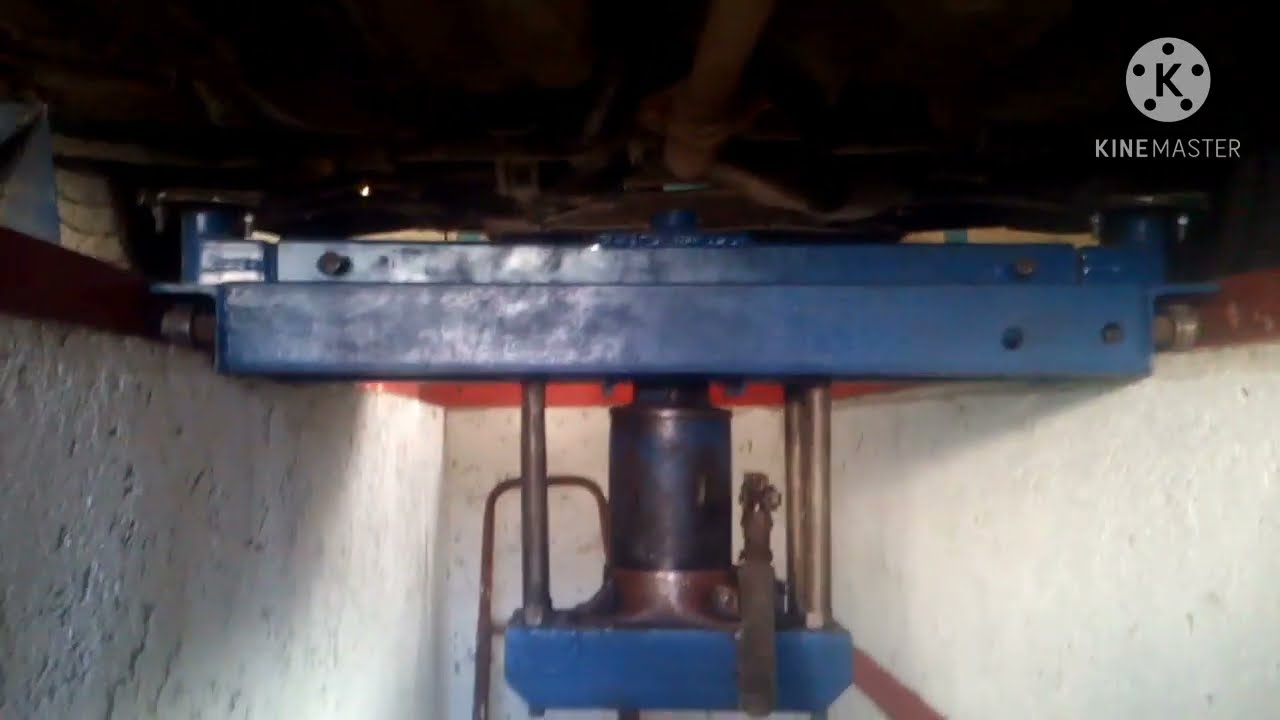 Траверса в смотровую яму для подъёма автомобиля. Мой вариант. - YouTube