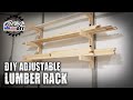 DIY Adjustable Lumber Rack