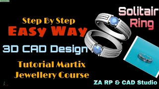 how to make a Diamond Ring | #rings #gold | Martix 9.0 | | Cad Solitaire Ring | #3djewelrydesigner