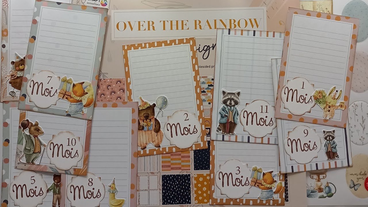 ASTUCE STICKERS/ DIESCUT TUTO CARTES ÉTAPES BÉBÉ 100% ACTION #action #cartes #bebe #design