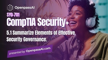 CompTIA Security+ SY0-701 Course - 5.1 Summarize Elements of Effective Security Governance.