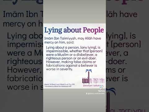 Lying About People | Islamic Audios