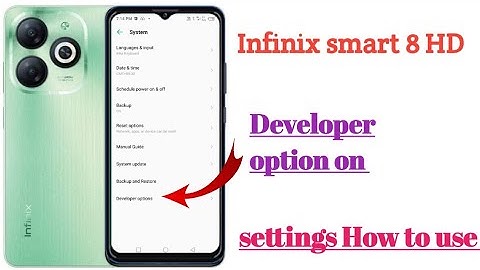 infinix smart 8 HD Developer option on settings features || how to use