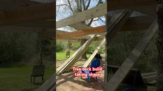 Follow 520 square foot deck fully suspended by trees #coldplunge #treehouse #sauna #sub