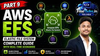 AWS EFS Full Tutorial in Telugu | Elastic File System Explained | Real-Time Scenarios | Part 9