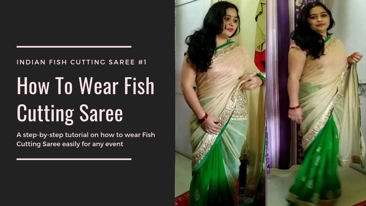 How To Wear Fish Cutting Style Saree Designer Lehenga Draping
