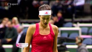 Petra Kvitová vs Ana Ivanovic Fed Cup 2012, Česko - Srbsko