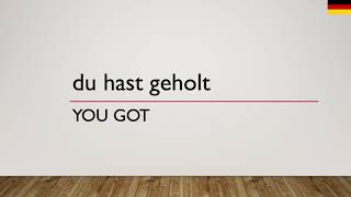 holen - to get - learn German verbs