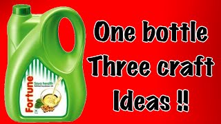 Craft with plastic oil bottle - reuse idea of empty oil plastic big bottle / oil can craft idea