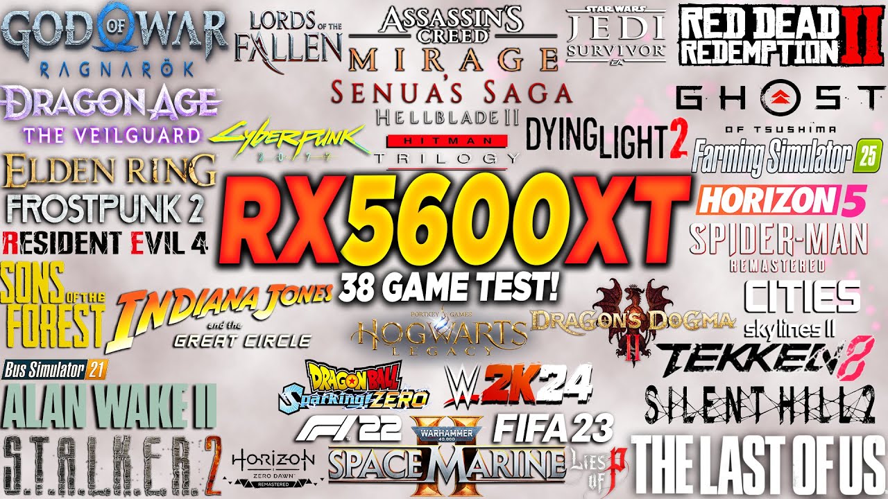 RX 5600 XT + i5 10400F - Test in 38 Games in 2025 - YouTube