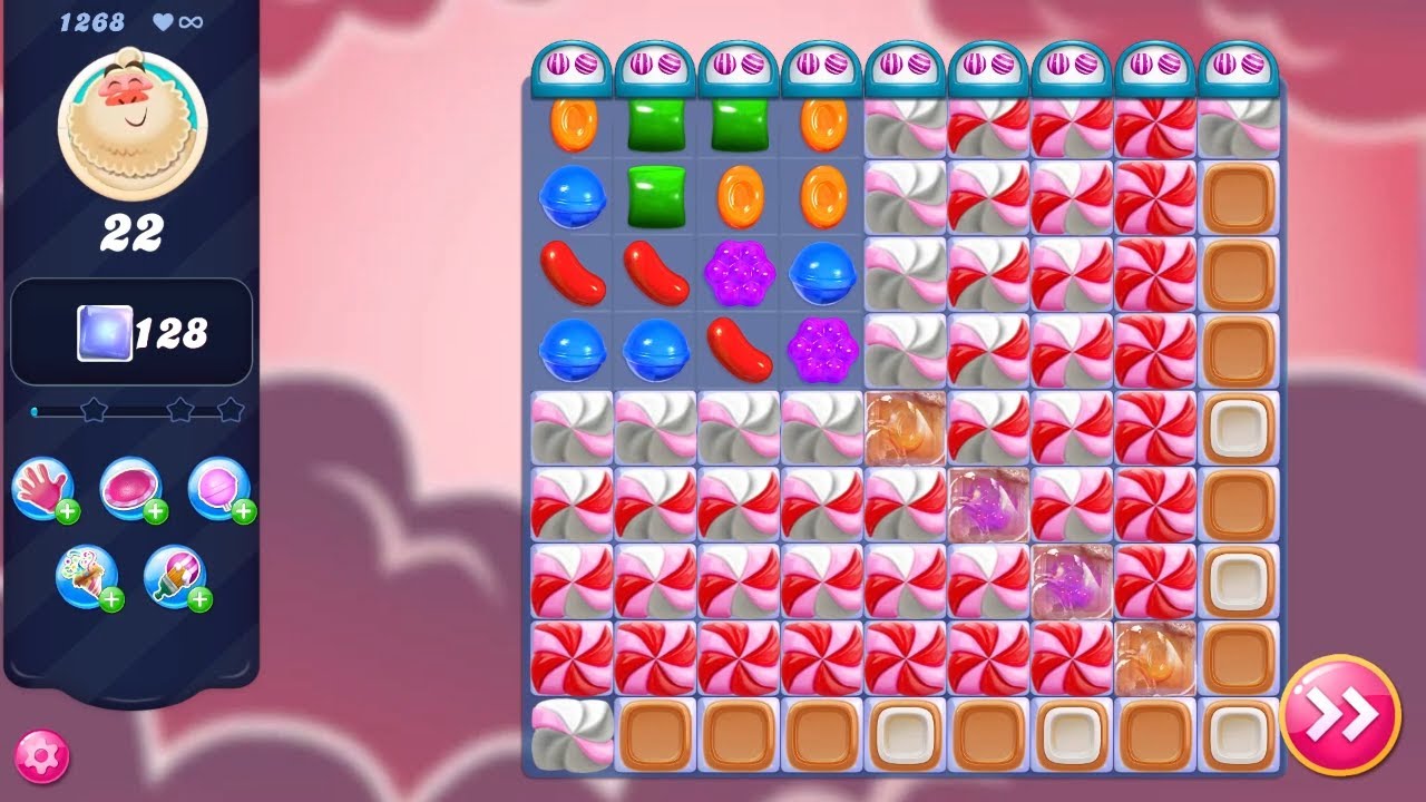 Candy Crush Saga LEVEL 1268 NO BOOSTERS (new version)🔄✓ - YouTube