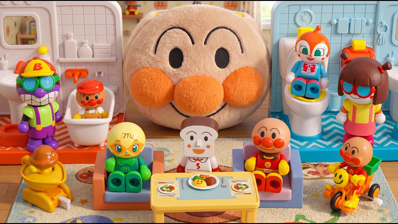 90 Minutes Satisfying with Unboxing Anpanman Blue and Pink House