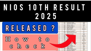 NIOS 10TH RESULT 2025 | How To Check NIOS 10TH Result 2025