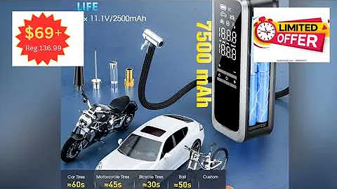 Cordless tire inflator portable air compressor