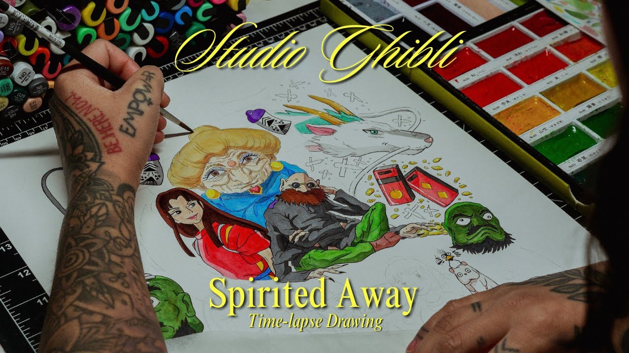 Spirited Away - Time-lapse Process Drawing - YouTube
