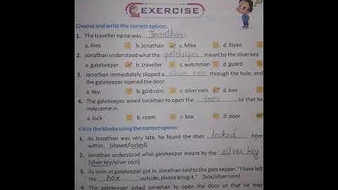 Chapter-2 The Silver Key  (class 2) EXERCISE